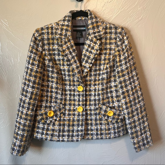 Vintage Yellow Tweed blazer - Picture 4 of 6